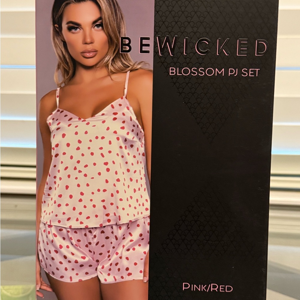 BeWicked Pink and Red Blossom PJ Set - Picture 5 of 12
